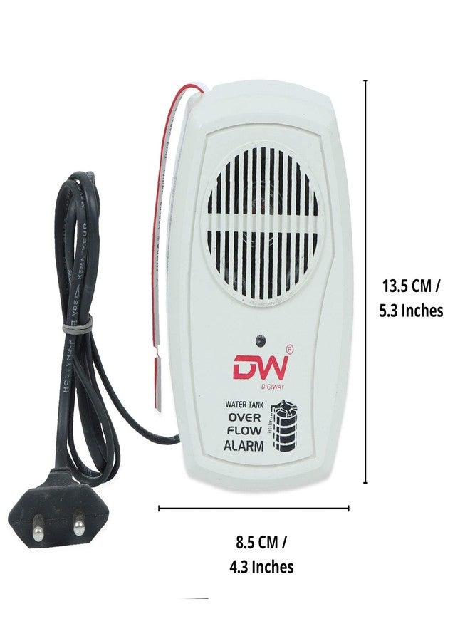 Digiway جهاز إنذار فيضان خزان المياه من ديجي واي مع صوت تنبيه (صغير؛ أبيض) - عبوة من قطعتين - Image 2